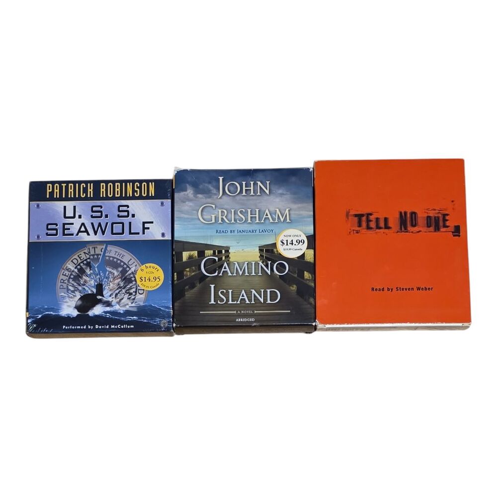 Audio Books CD Lot of 3-Thriller-Mystery-Crime-Military Novels-Grisham, Coben